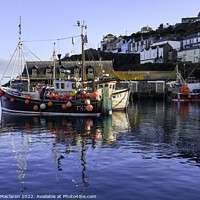 Buy canvas prints of Boats In Mevagissey Harbour, Cornwall  by Gordon Maclaren
