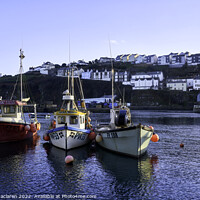 Buy canvas prints of Fishing boats in Mevagissey Harbour, Cornwall by Gordon Maclaren