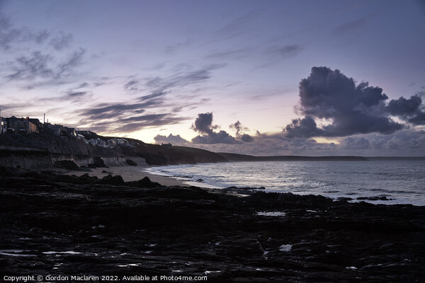 Beautiful Cornish Sunrise, Porthleven Bay Picture Board by Gordon Maclaren