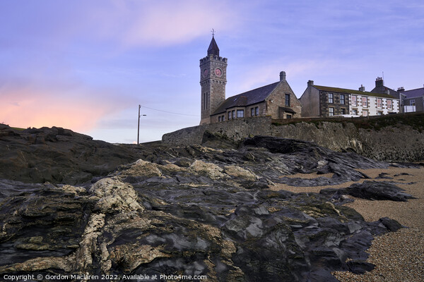 Beautiful Sunrise over Porthleven Clock Tower Picture Board by Gordon Maclaren