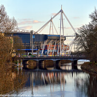 Buy canvas prints of Principality Stadium on the Taff South Wales by Gordon Maclaren