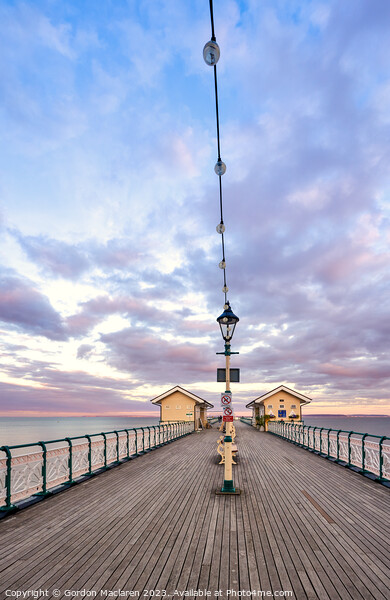 Sunset, Penarth Pier, South Wales Picture Board by Gordon Maclaren