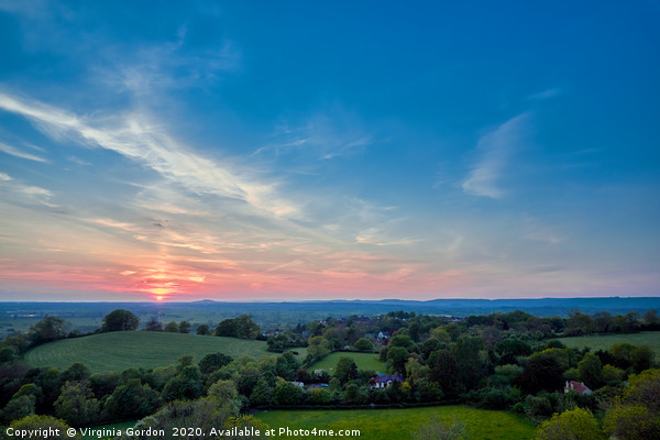Sunset over Somerset Picture Board by Gordon Maclaren