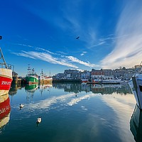 Buy canvas prints of Padstow Harbour Fishing Boats by Gordon Maclaren