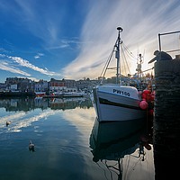 Buy canvas prints of Fishing in Padstow Harbour by Gordon Maclaren