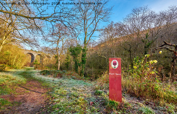 Autumn Pont Sarn Viaduct Picture Board by Gordon Maclaren