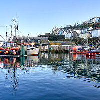 Buy canvas prints of Reflections on Mevagissey harbour by Gordon Maclaren