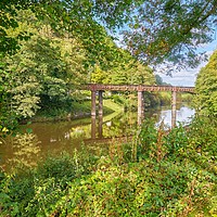 Buy canvas prints of Redbrook Bridge on the River Wye by Gordon Maclaren