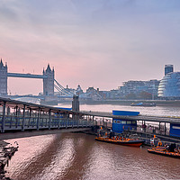 Buy canvas prints of Tower Bridge at dawn by Gordon Maclaren