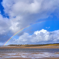Buy canvas prints of Rainbow over Porthdawl by Gordon Maclaren