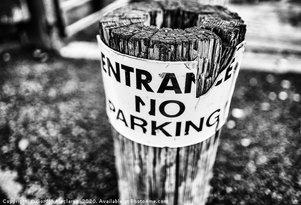 No Parking Picture Board by Gordon Maclaren