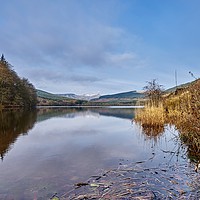 Buy canvas prints of Pen y Fan reflected on Pontsticilli Reservoir by Gordon Maclaren