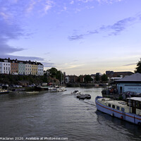 Buy canvas prints of Sunset over Bristol Harbour by Gordon Maclaren
