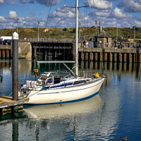 Buy canvas prints of Yacht in Padstow Harbour by Gordon Maclaren