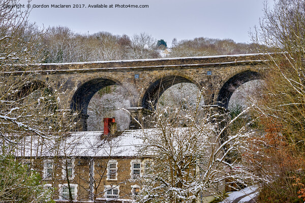 Bargoed Viaduct in the snow Picture Board by Gordon Maclaren