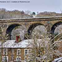 Buy canvas prints of Bargoed Viaduct in the snow by Gordon Maclaren