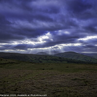 Buy canvas prints of Gods Rays over the Brecon Beacons by Gordon Maclaren