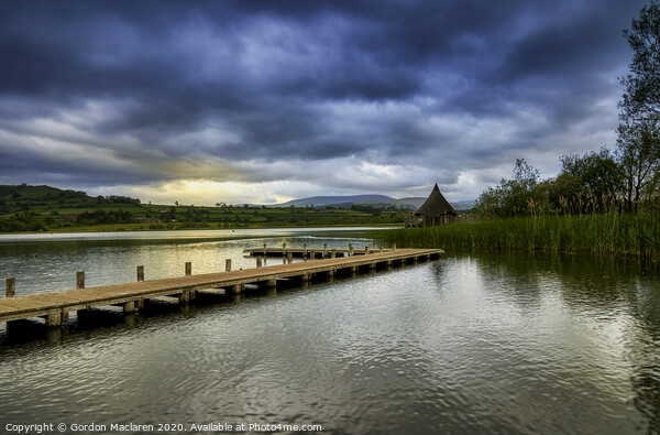 Llangorse Lake and the Crannog Picture Board by Gordon Maclaren