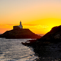 Buy canvas prints of Sunrise Mumbles Lighthouse by Gordon Maclaren