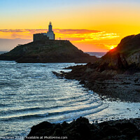 Buy canvas prints of Sunrise over Mumbles Lighthouse by Gordon Maclaren