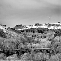 Buy canvas prints of Monochrome Viaduct and And Turbine by Gordon Maclaren