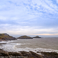 Buy canvas prints of Mumbles Lighthouse, Swansea Bay, at dawn by Gordon Maclaren
