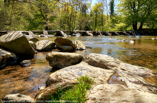 The Tarr Steps, Exmoor National Park Picture Board by Gordon Maclaren