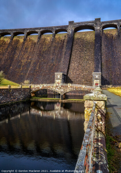 The Claerwen Reservoir Dam in Powys Picture Board by Gordon Maclaren