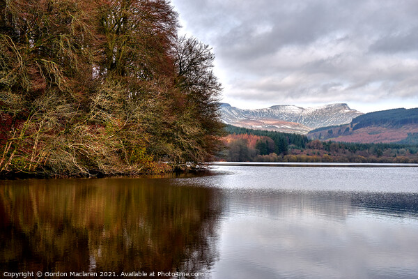 Pontsticill Reservoir and Pen y Fan in the Brecon Beacons Picture Board by Gordon Maclaren