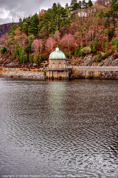 Garreg Du Reservoir Elan Valley Picture Board by Gordon Maclaren