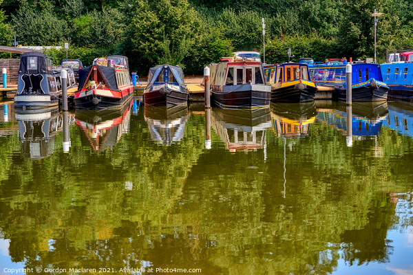 Canal Boats on Worcester Canal  Picture Board by Gordon Maclaren