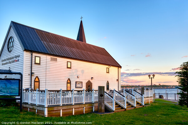 Sunset over the Norwegian Church Arts Centre Cardi Picture Board by Gordon Maclaren