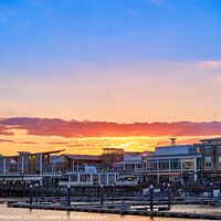 Buy canvas prints of Glorious Winter Sunset over Cardiff Bay  by Gordon Maclaren