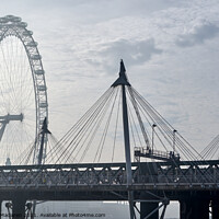 Buy canvas prints of London Eye & The Golden Jubilee Bridge by Gordon Maclaren