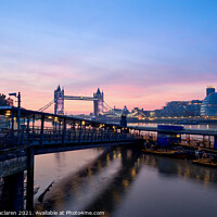 Buy canvas prints of London's Tower Bridge at Sunrise by Gordon Maclaren