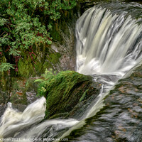 Buy canvas prints of Waterfall on the Afon Einion, Dyfed Furnace by Gordon Maclaren