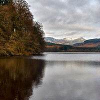 Buy canvas prints of Pen Fan, Brecon Beacons, viewed from the waters Pontsticill reservoir by Gordon Maclaren