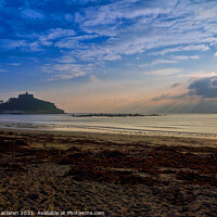 Buy canvas prints of St Michael's Mount and Gods Rays by Gordon Maclaren