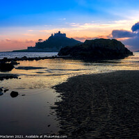 Buy canvas prints of Sunset, St Michael's Mount, Marazion, Cornwall by Gordon Maclaren