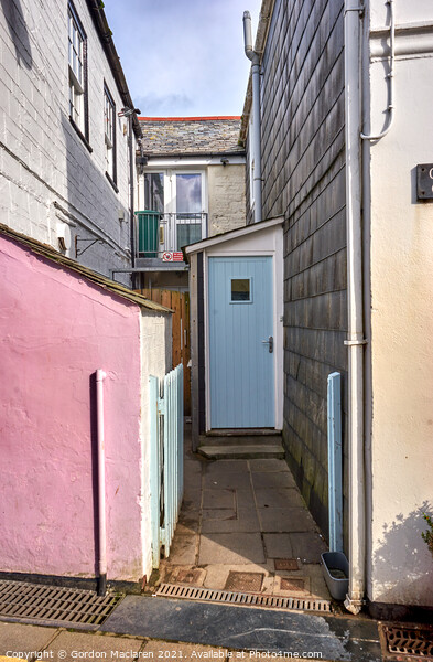 An Alleyway in Padstow Cornwall Picture Board by Gordon Maclaren