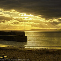 Buy canvas prints of The Sun sets over St Austell Bay, Cornwall  by Gordon Maclaren