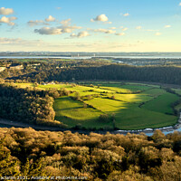 Buy canvas prints of The River Wye winding through Chepstow by Gordon Maclaren