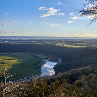 Buy canvas prints of The River Wye winding past Chepstow Racecourse by Gordon Maclaren