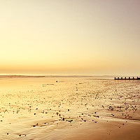 Buy canvas prints of Borth Beach Sunset by Gordon Maclaren