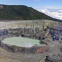 Buy canvas prints of The crater and the lake of the Poas volcano in Cos by Marco Diaz