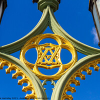 Buy canvas prints of V&A initials on Westminister bridge by Christina Hemsley
