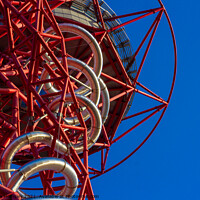 Buy canvas prints of View up to the observation deck of the Orbit Tower, London by Christina Hemsley