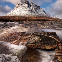 Buy canvas prints of Buachaille Etive Mor Winter  Glen Coe Scotland by Barbara Jones