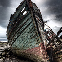 Buy canvas prints of Abandoned Boats Salen, Isle of Mull. by Barbara Jones