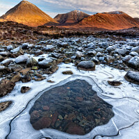 Buy canvas prints of Red Cuillin  Ice Pool Sligachan  Skye Scotland by Barbara Jones